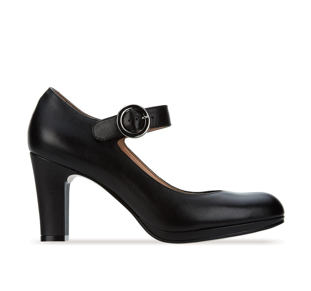 Andrea Leather Heels With Ankle Strap 4134