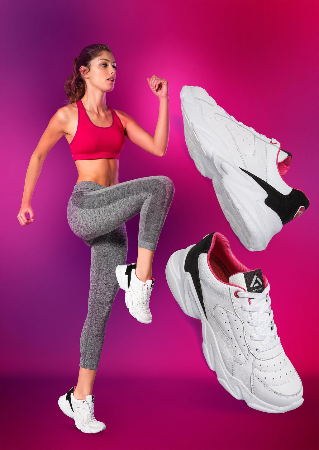 Andrea Leather High Performance Sneakers 87319