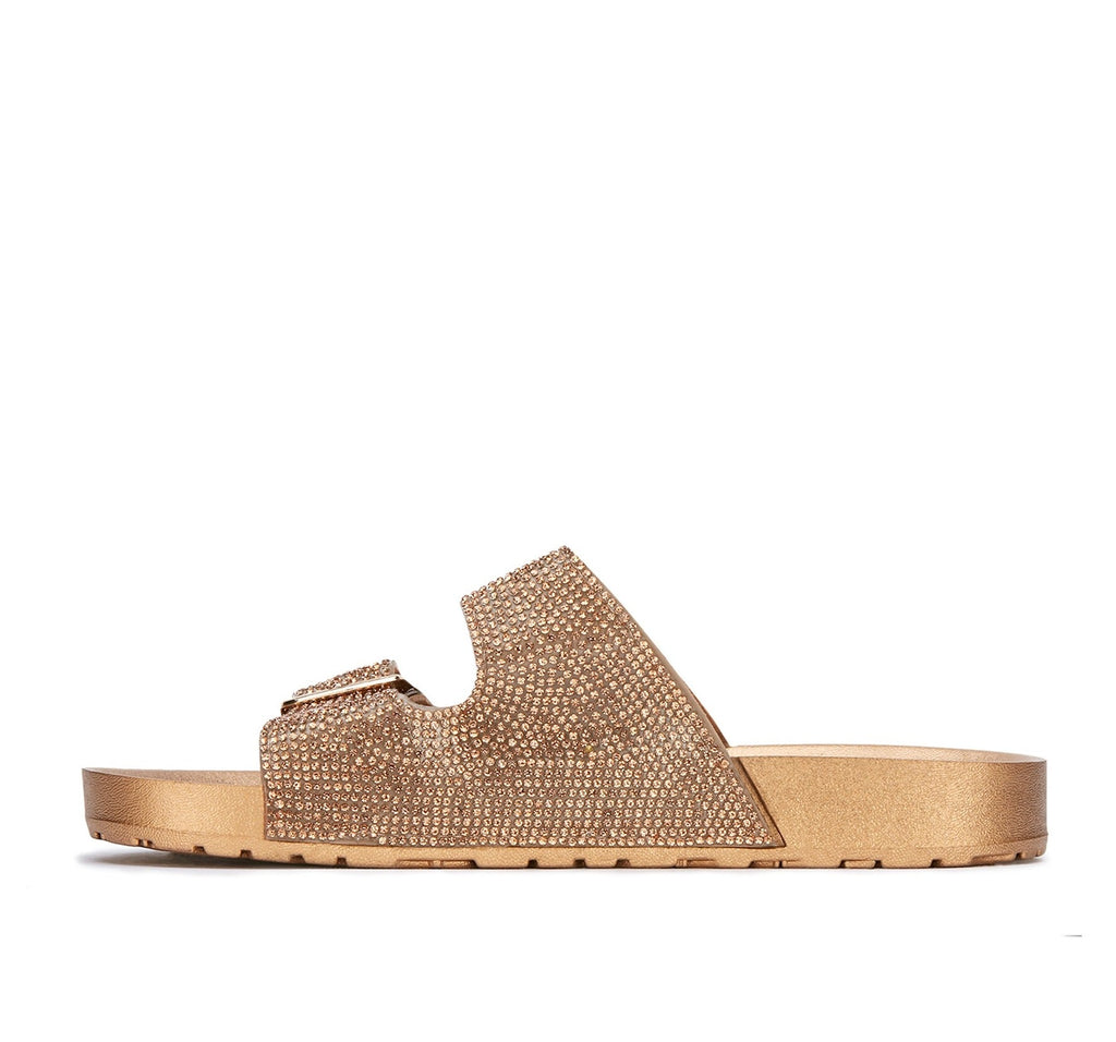 Andrea Glamourous Footbed Rhinestones Sandals 88216