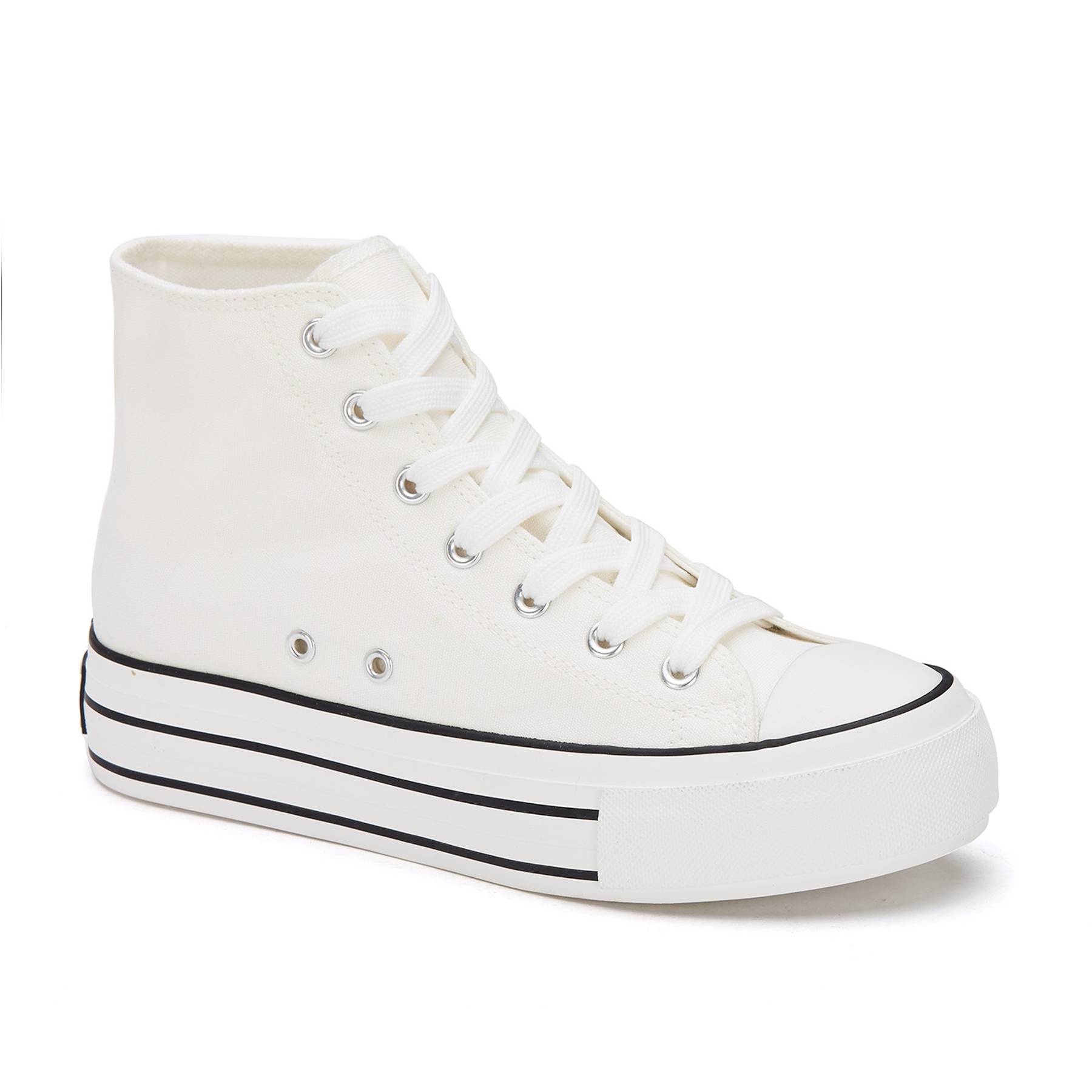 Andrea Canvas Sneaker Boots With Platform 89614