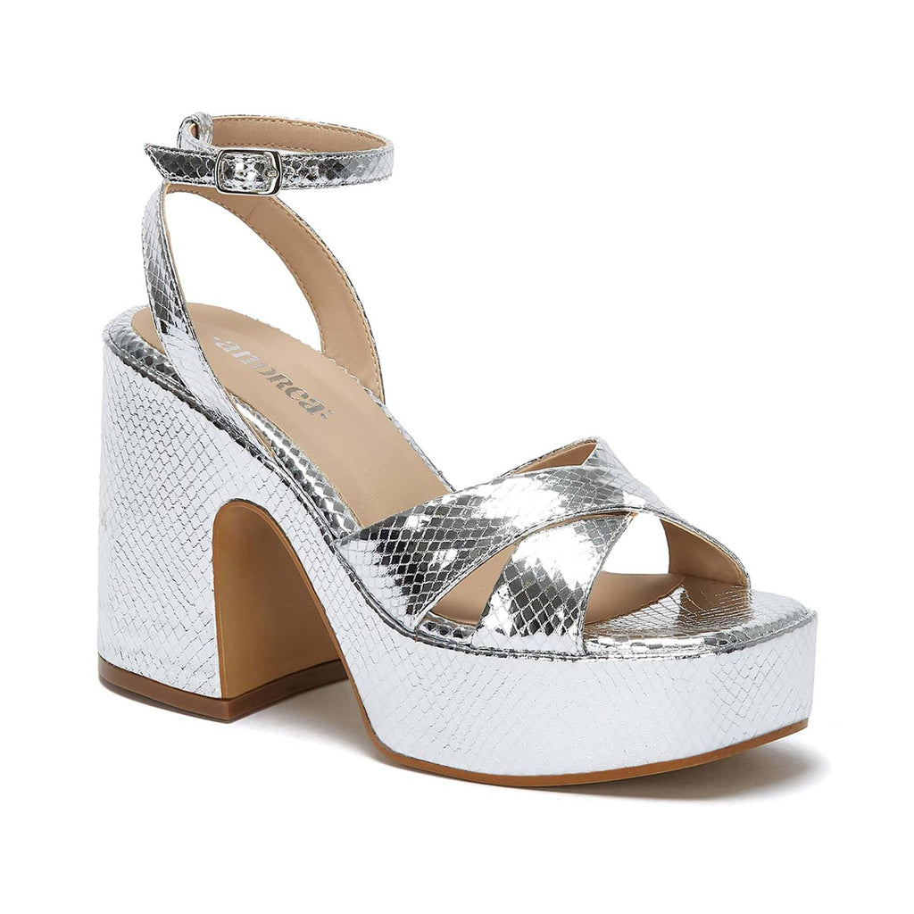 Andrea Platform Sandals Metallic Look 54763