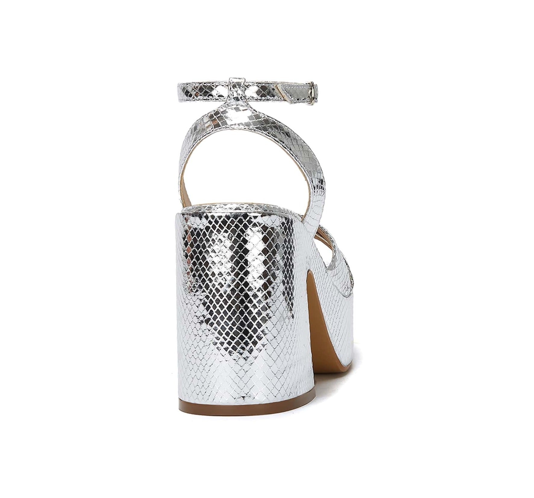 Andrea Platform Sandals Metallic Look 54763
