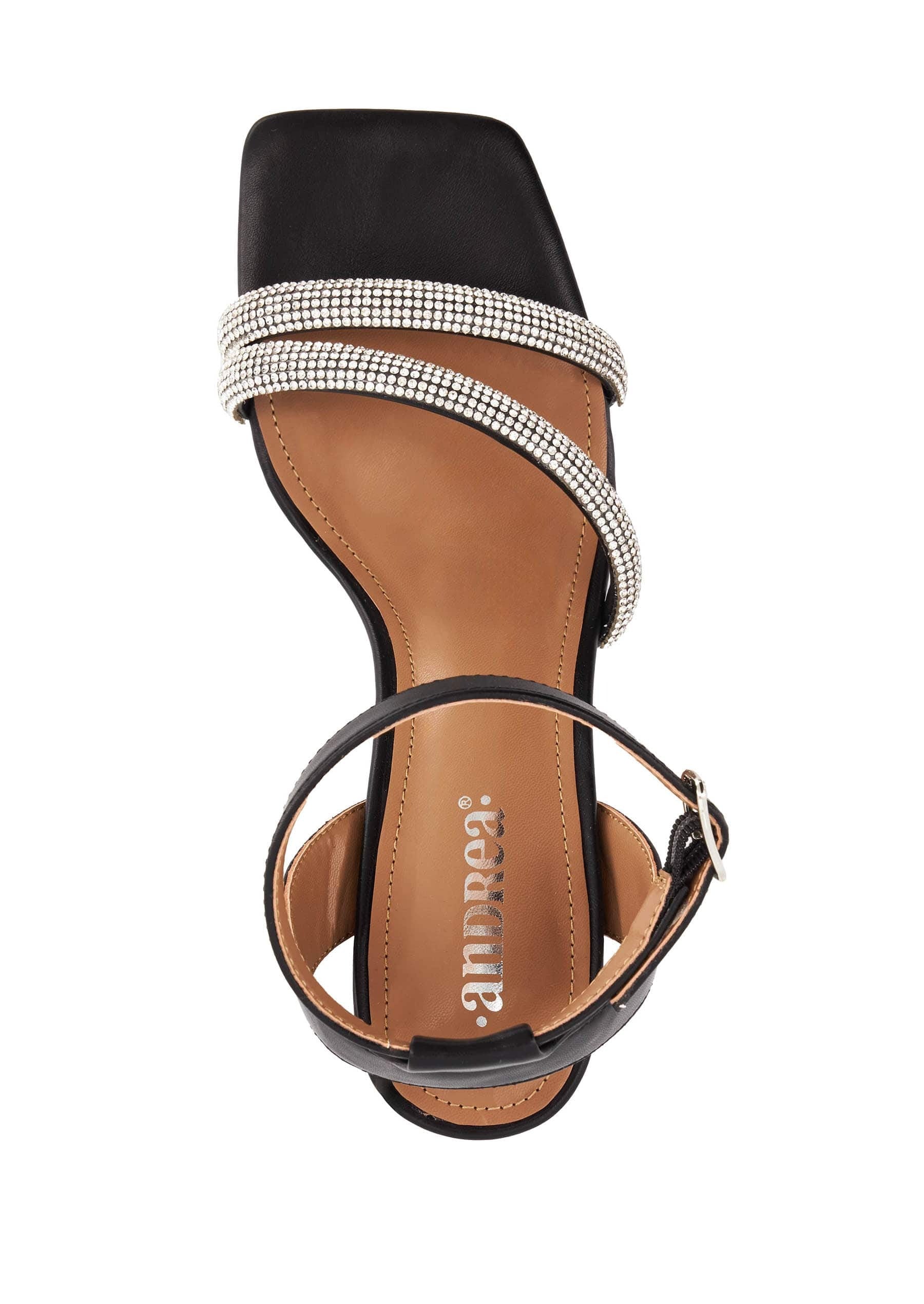 Andrea Exclusive High Heels Sandals With Rhinestones Straps 66624