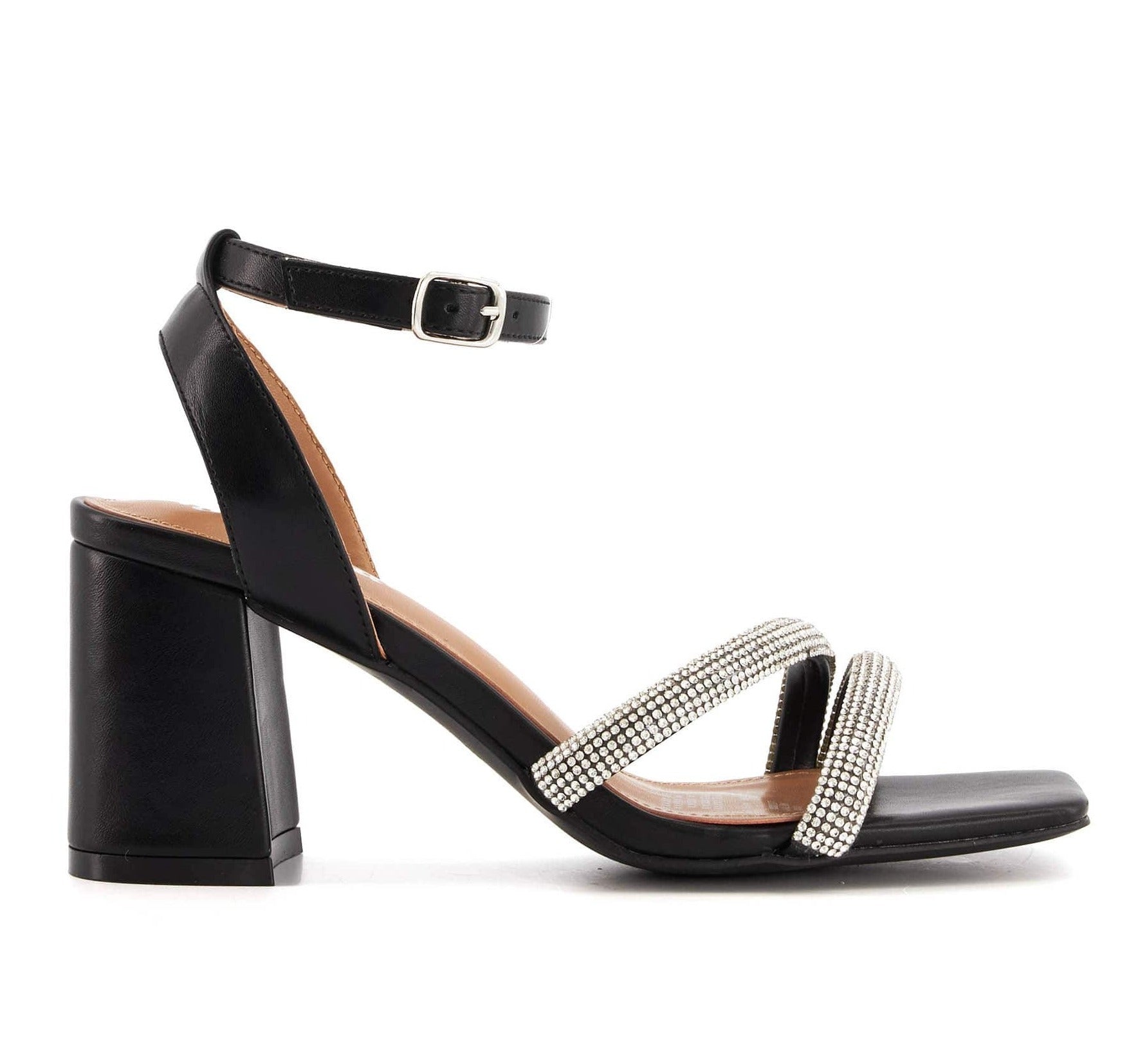 Andrea Exclusive High Heels Sandals With Rhinestones Straps 66624