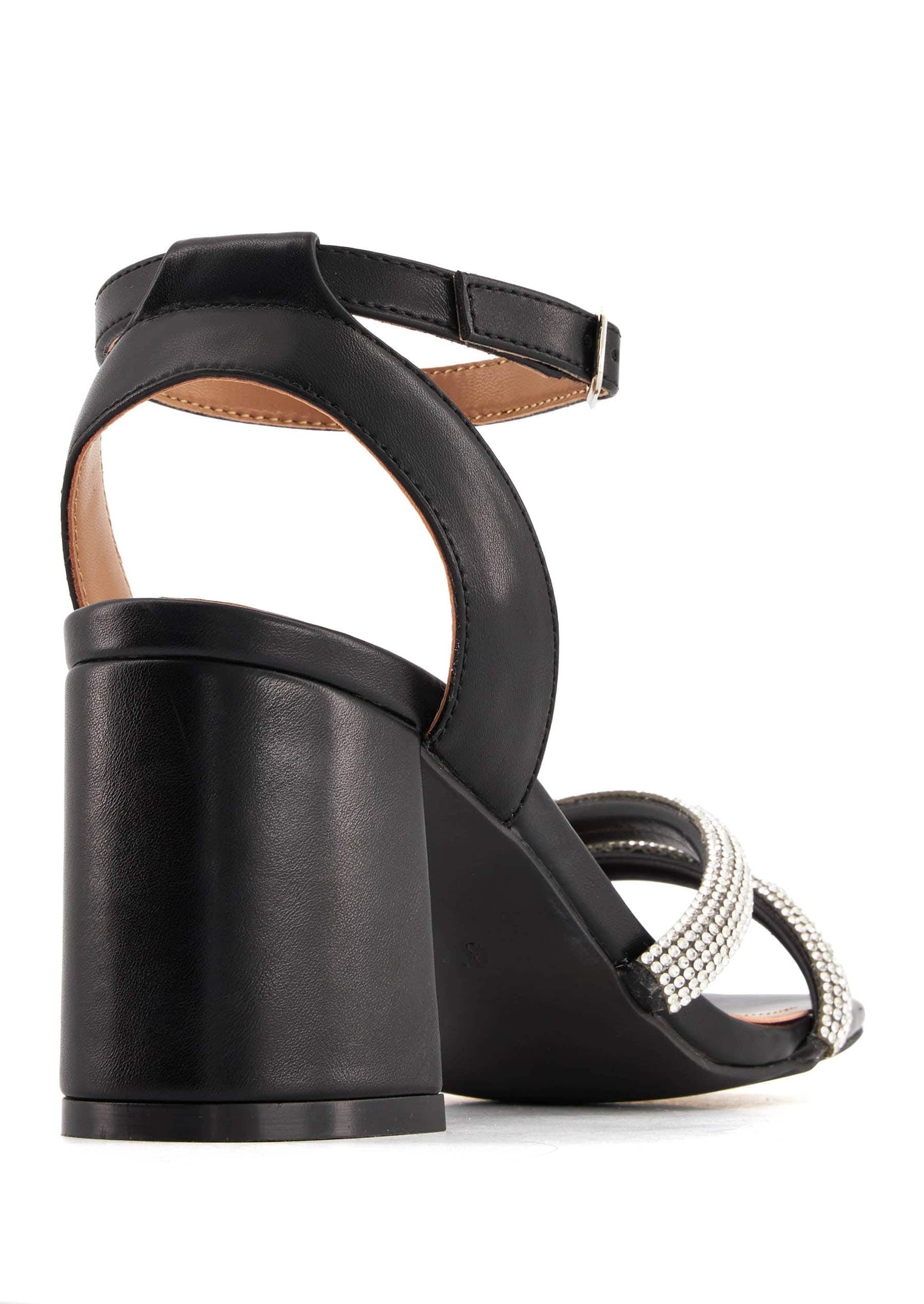 Andrea Exclusive High Heels Sandals With Rhinestones Straps 66624