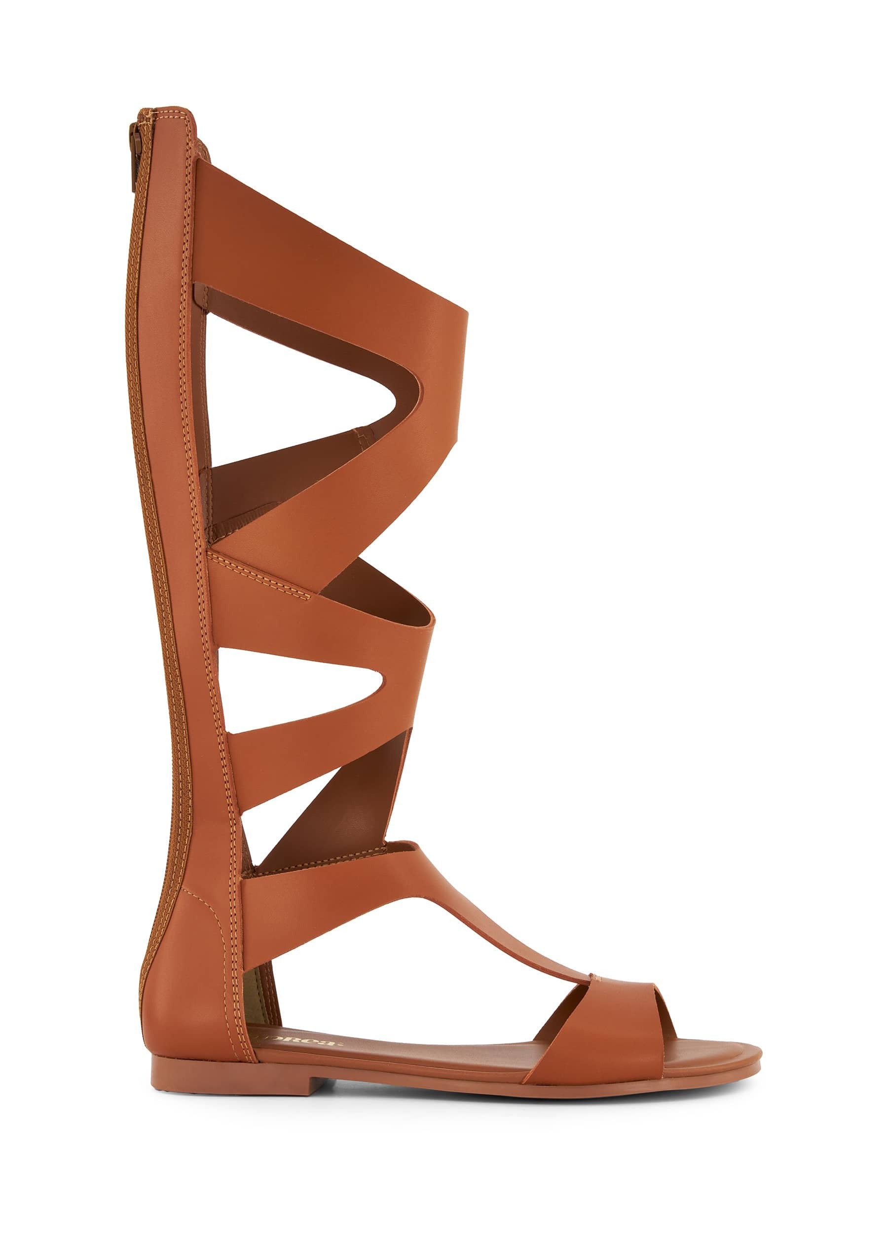 Andrea Tall Gladiator Sandals With Back Zipper 67926