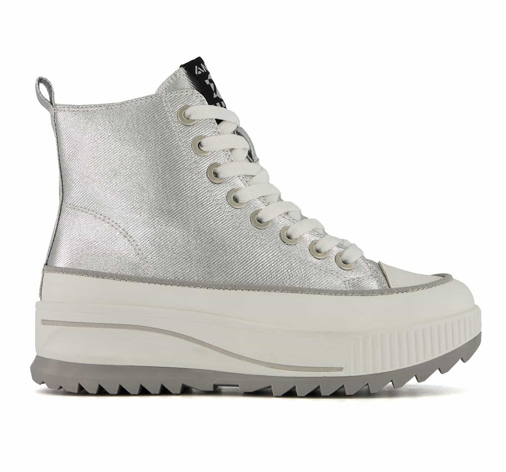 Andrea Platform Metallic Sneaker Booties 70076