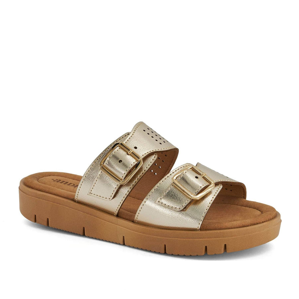 Andrea Comfort Footbed Double Buckle Sandals 70580