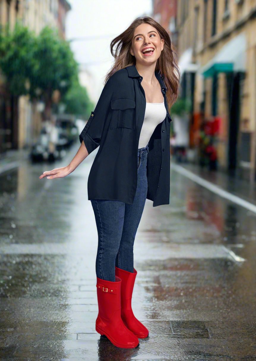 Andrea Tall Rainy Boots Fashion 77184