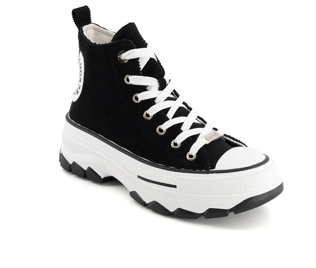 Andrea Women's High Top Urban Canvas Sneakers 77528