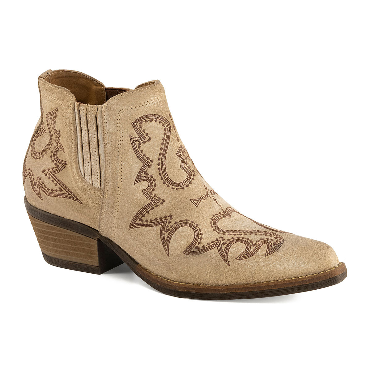 Western Style Women's Leather Booties By Forastero FOR84642