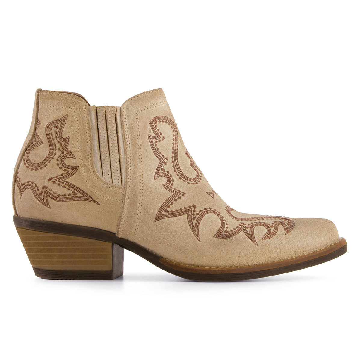 Western Style Women's Leather Booties By Forastero FOR84642