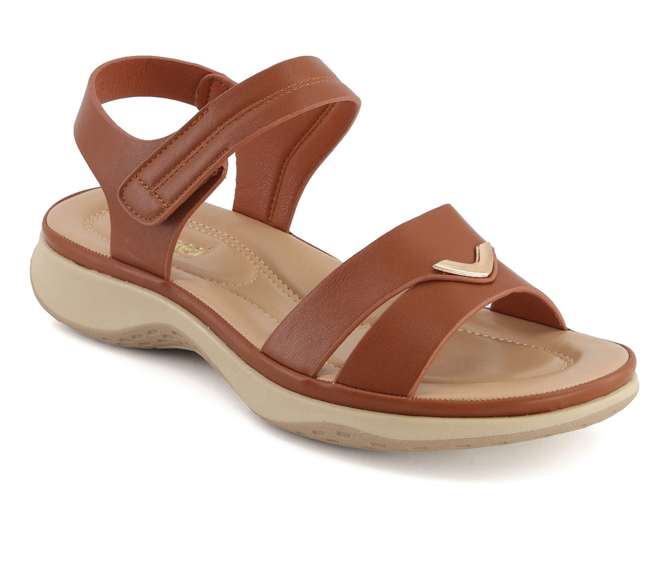 Andrea Women's Ankle Strap Sandals with Hook and loop Closure 61747