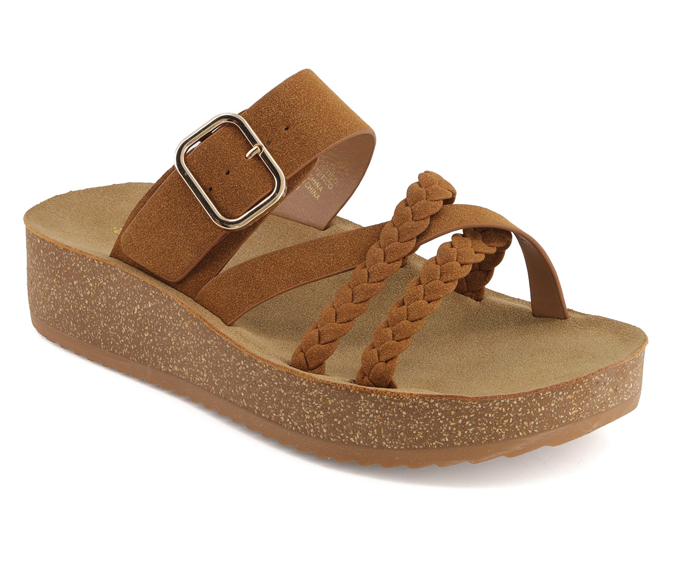 Andrea Women's Footbed Wedge Sandals with buckle 61751