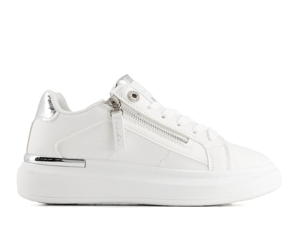 Andrea Women's Casual Sneakers with Side Zipper 61813