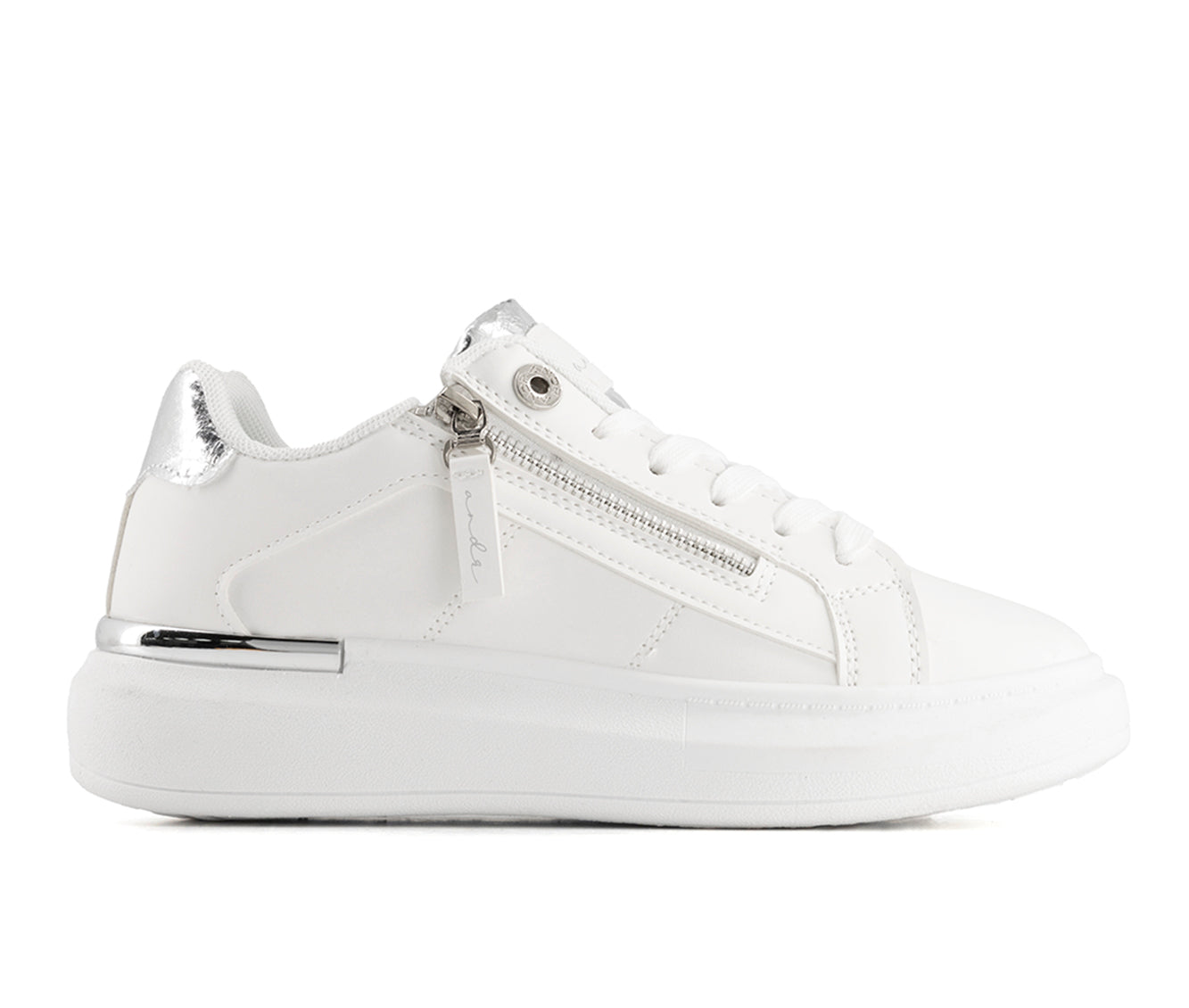 Andrea Women's Casual Sneakers with Side Zipper 61813