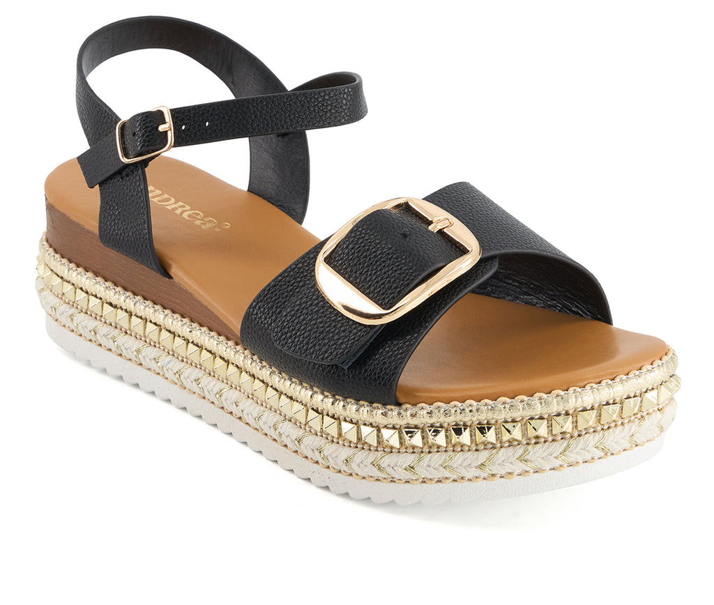 Andrea Women's Ankle Strap Wedge Sandals 61866