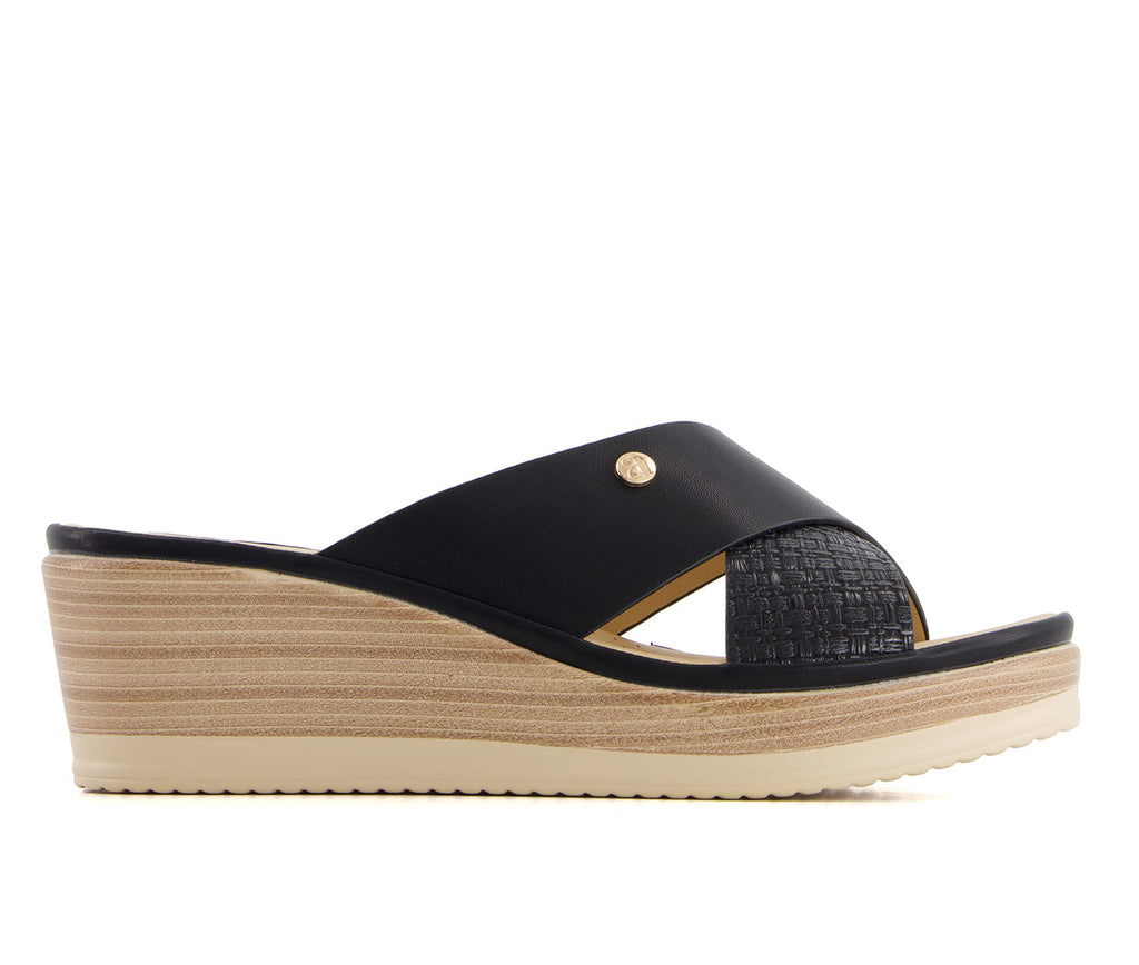 Andrea Women's Criss Cross Wedge Sandals 61947
