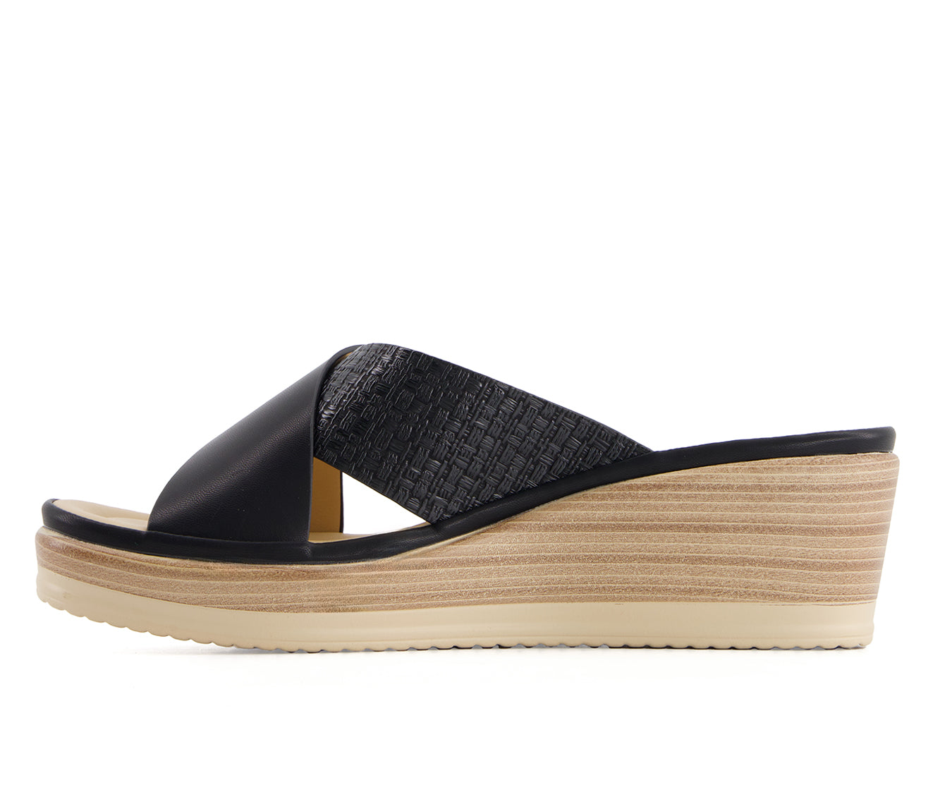 Andrea Women's Criss Cross Wedge Sandals 61947