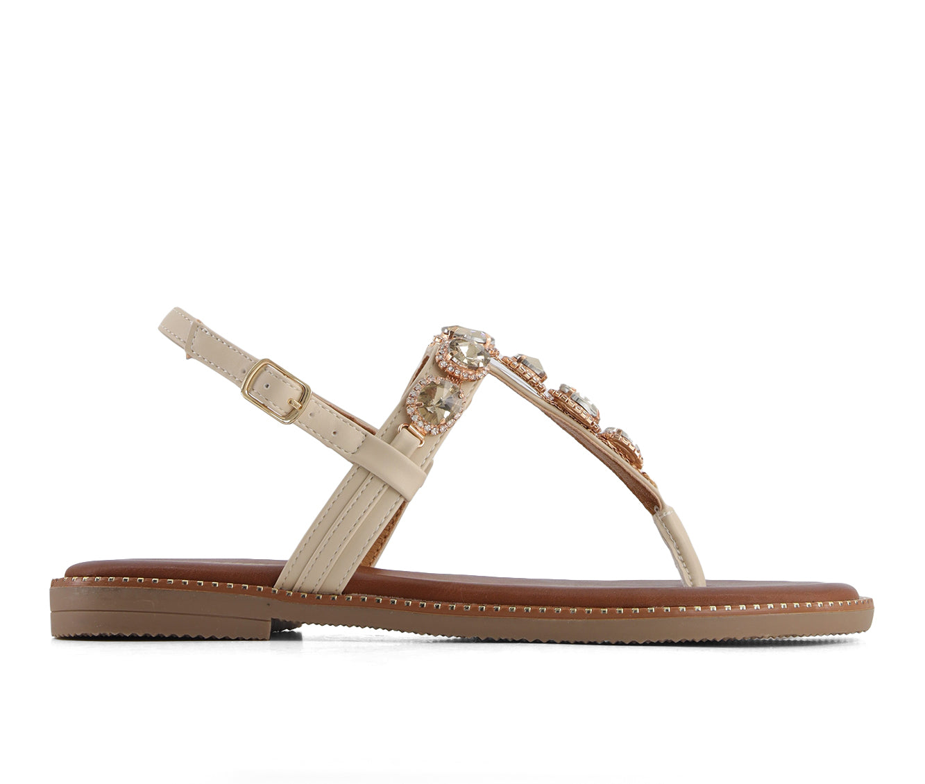 Andrea Women's Thong Sandals with Buckle Strap 61949