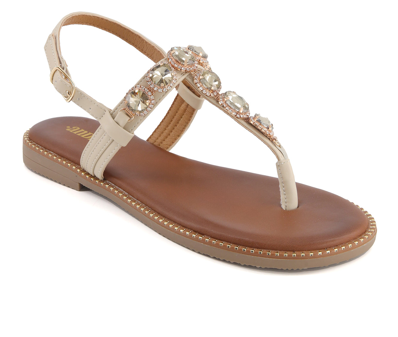 Andrea Women's Thong Sandals with Buckle Strap 61949