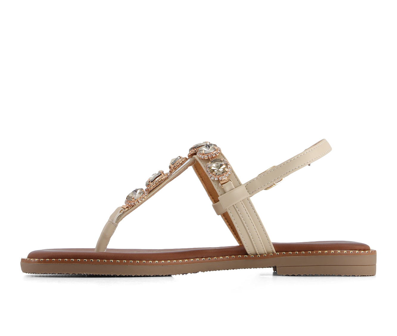 Andrea Women's Thong Sandals with Buckle Strap 61949