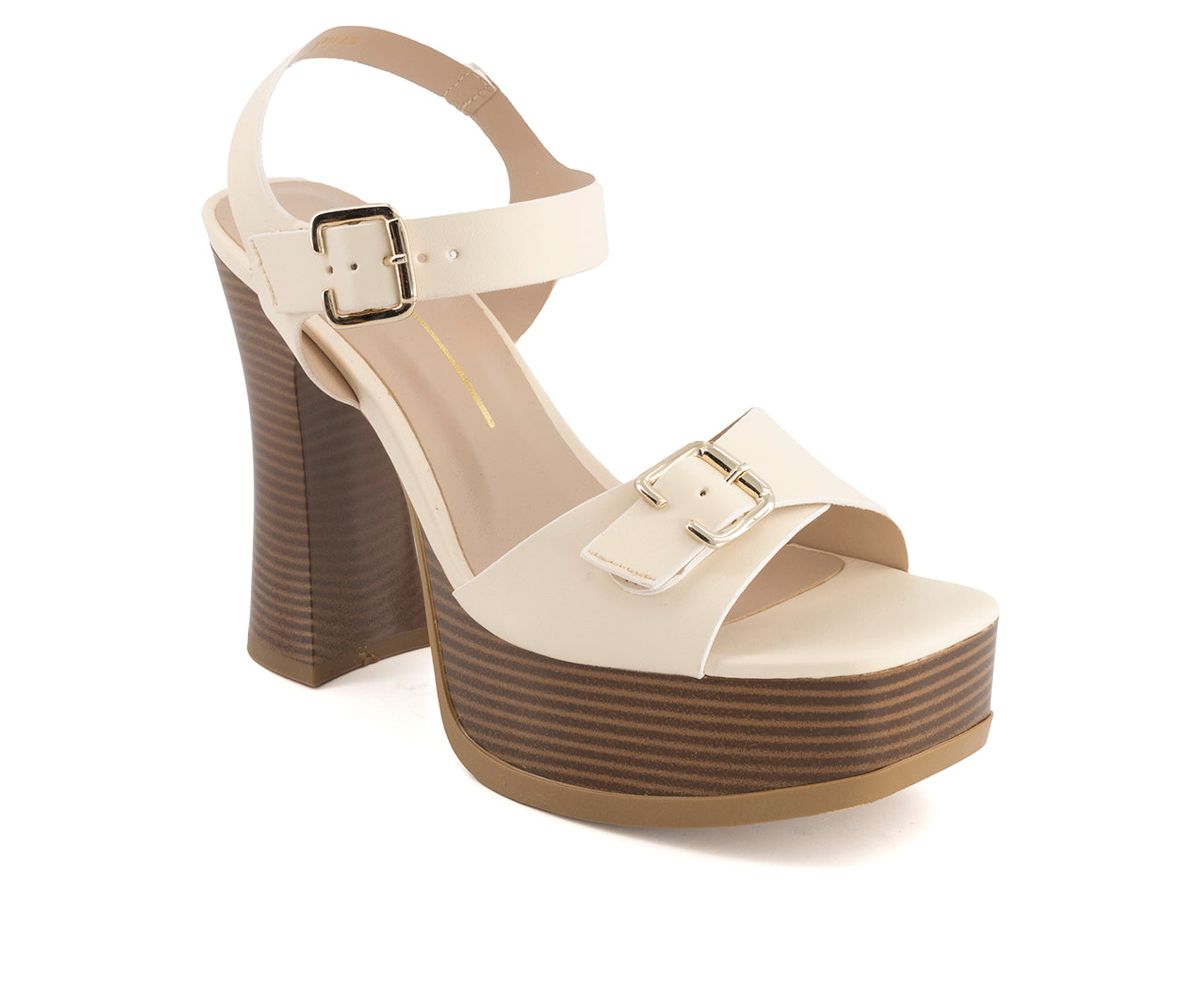 Andrea Women's Heeled Platform Ankle Strap Sandals 64761