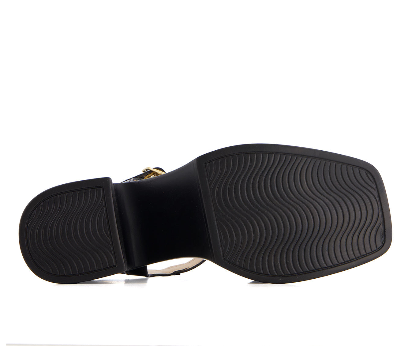 Andrea Women's Ankle Strap Medium Platform Heeled Sandals 64978 Black