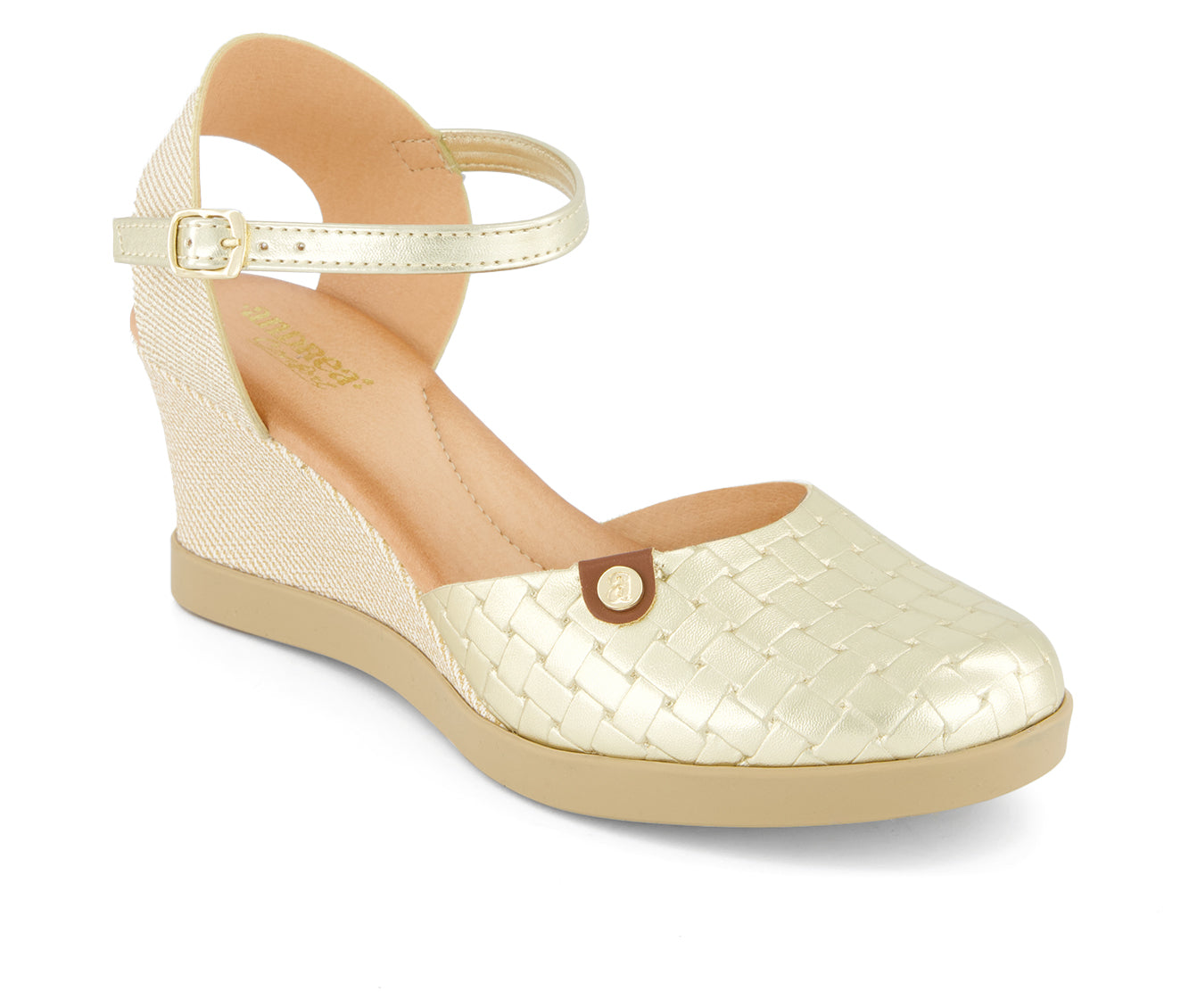 Andrea Women's Wedge Ankle Strap Summer Shoes 65261