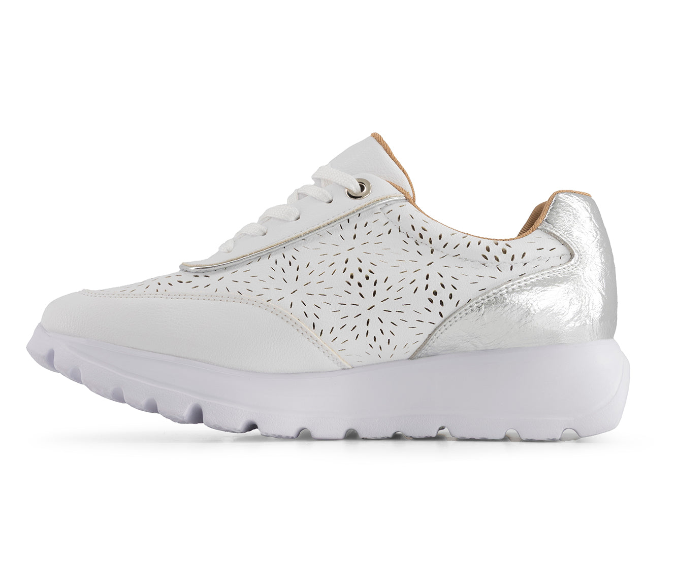 Andrea Women's Casual Sneakers With Laser Cut Pattern 65249