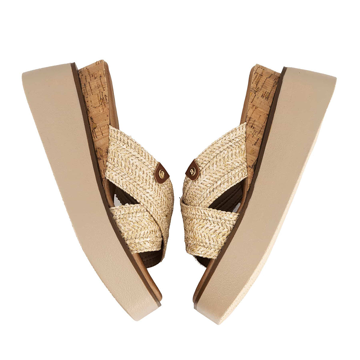 Andrea Women's Criss Cross Platform Wedge Sandals 65506