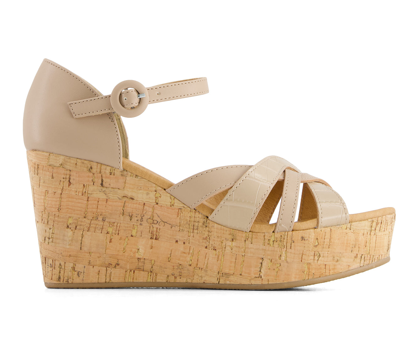 Andrea Women's Comfort Wedge Heeled Ankle Strap Sandals 67124