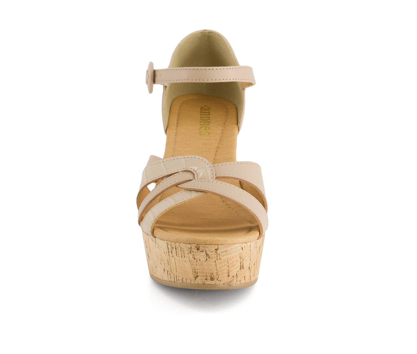 Andrea Women's Comfort Wedge Heeled Ankle Strap Sandals 67124