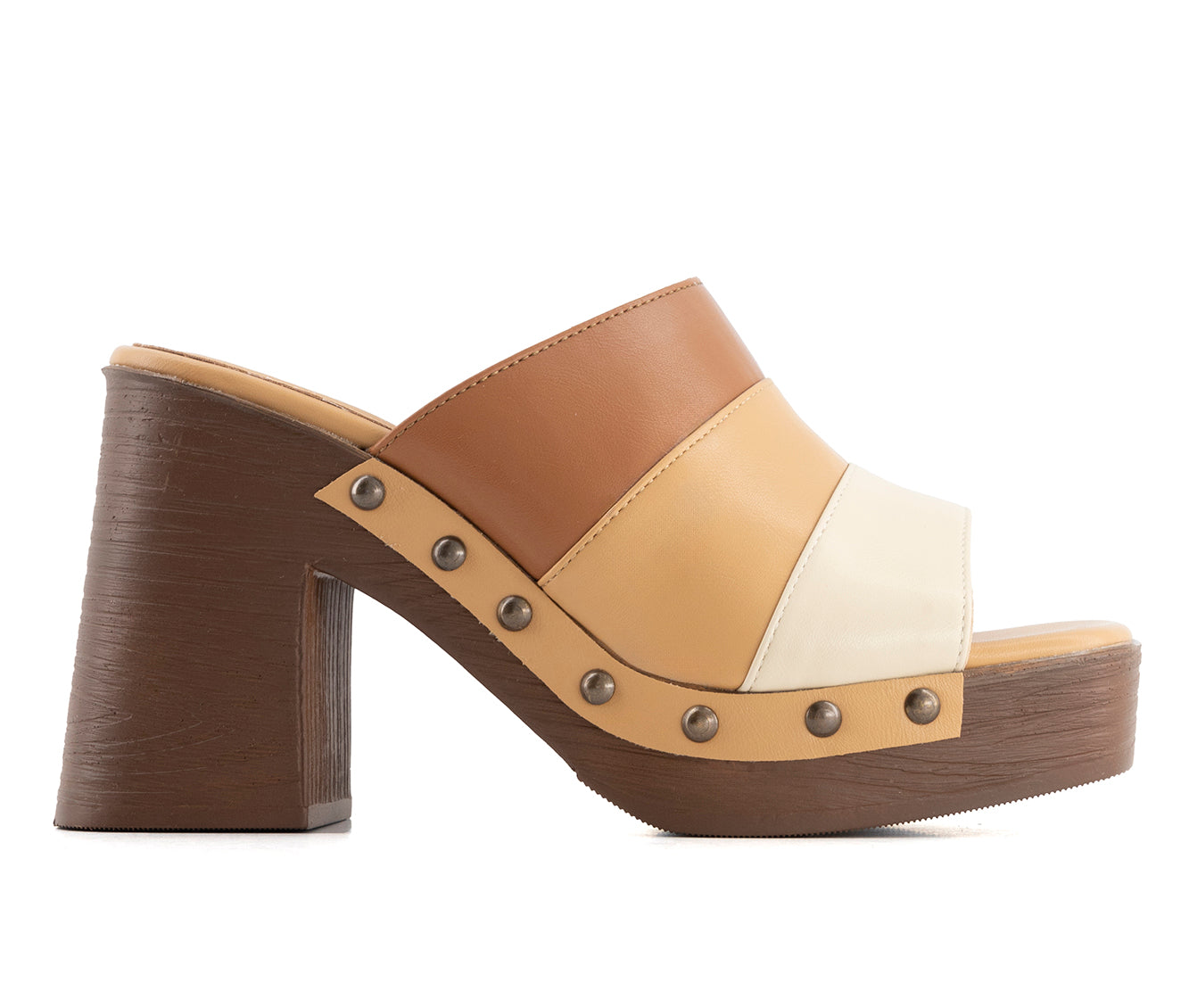 Andrea Women's Heeled Slide Sandals with multicolor upper 68036