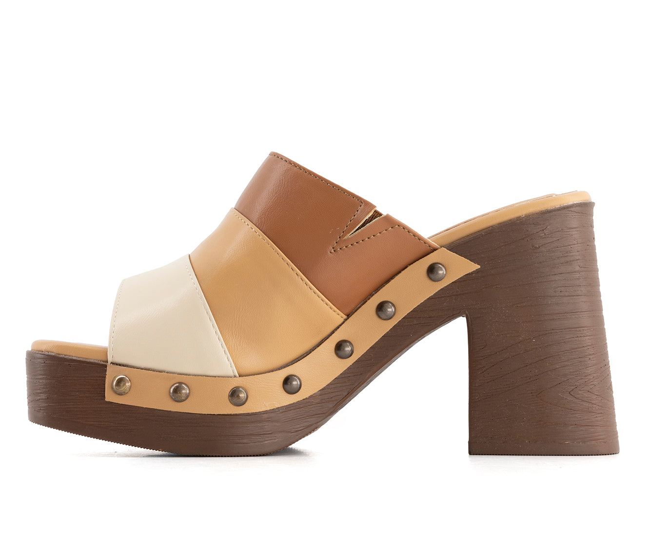 Andrea Women's Heeled Slide Sandals with multicolor upper 68036