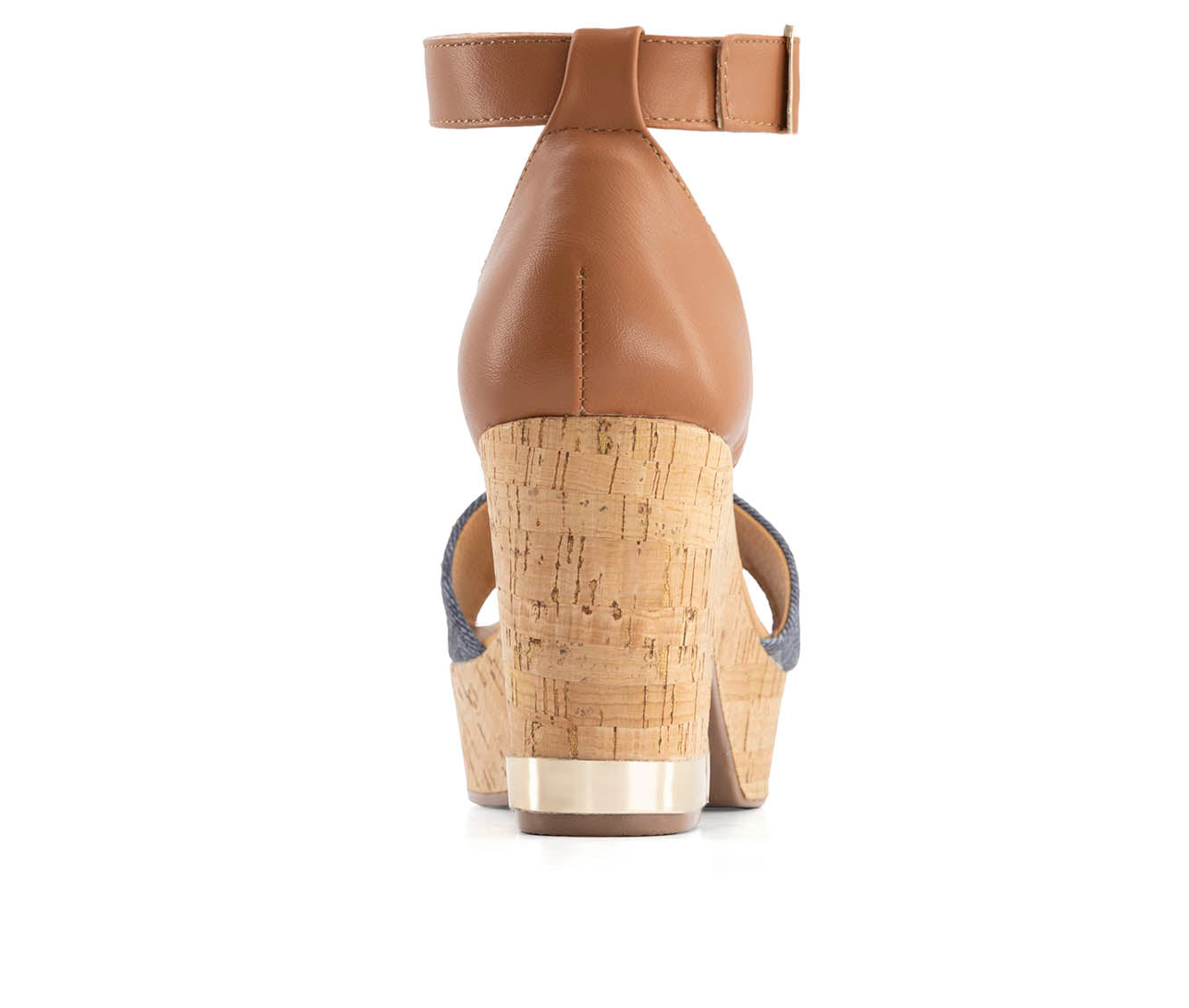 Andrea Women's Heeled Ankle Strap Sandals Denim 68037