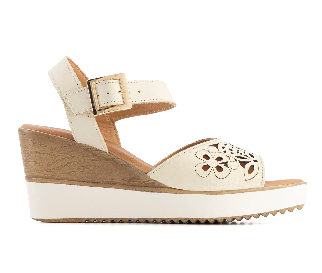 Andrea Women's Wedge Heel Ankle Strap Platform Sandals 68321