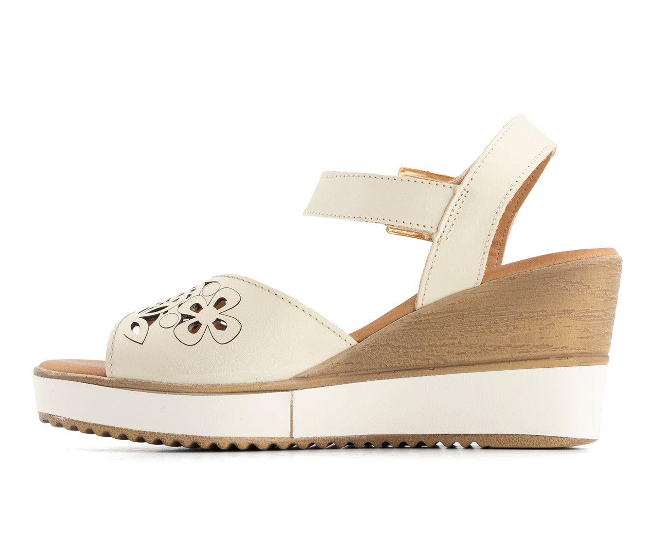 Andrea Women's Wedge Heel Ankle Strap Platform Sandals 68321