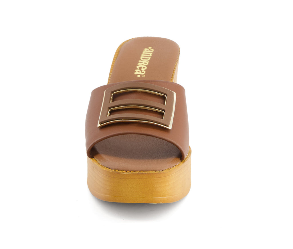 Andrea Women's Heeled Slip on Sandals 66143