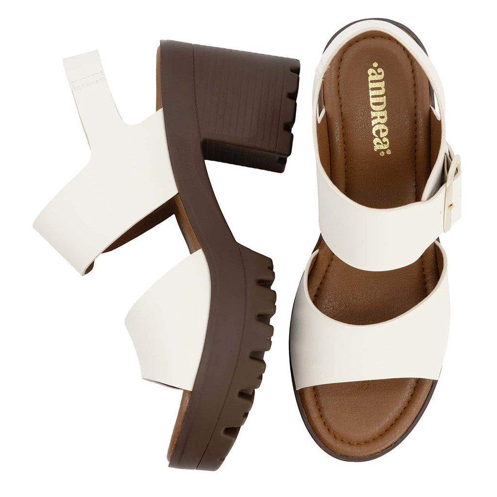 Andrea Women's Heeled Ankle Strap Sandals 66218