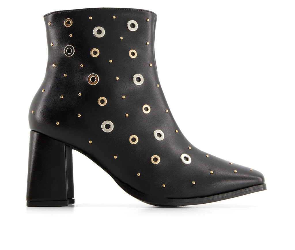 Andrea Women's Medium Heel Riveted Ankle Booties 88365