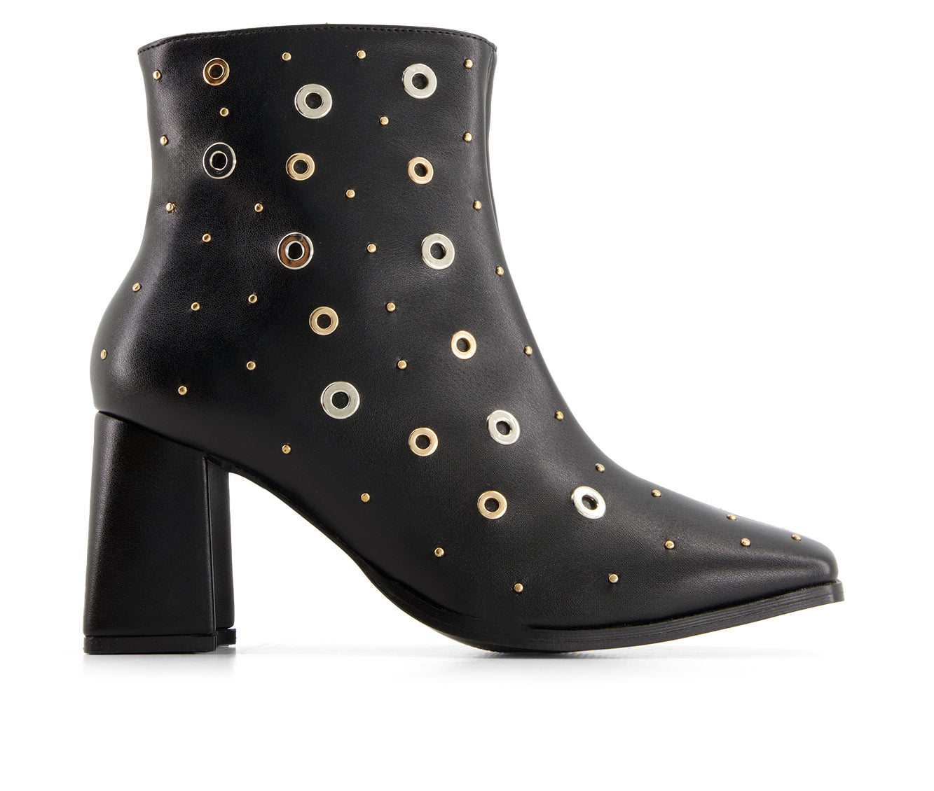 Andrea Women's Medium Heel Riveted Ankle Booties 88365