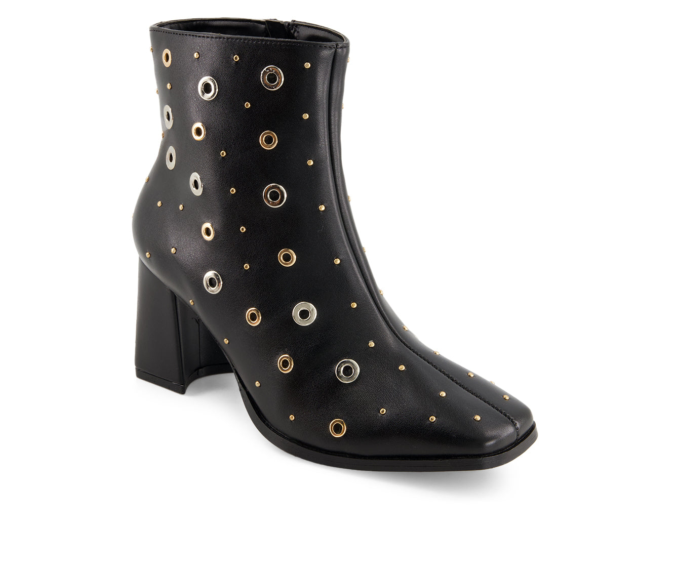 Andrea Women's Medium Heel Riveted Ankle Booties 88365