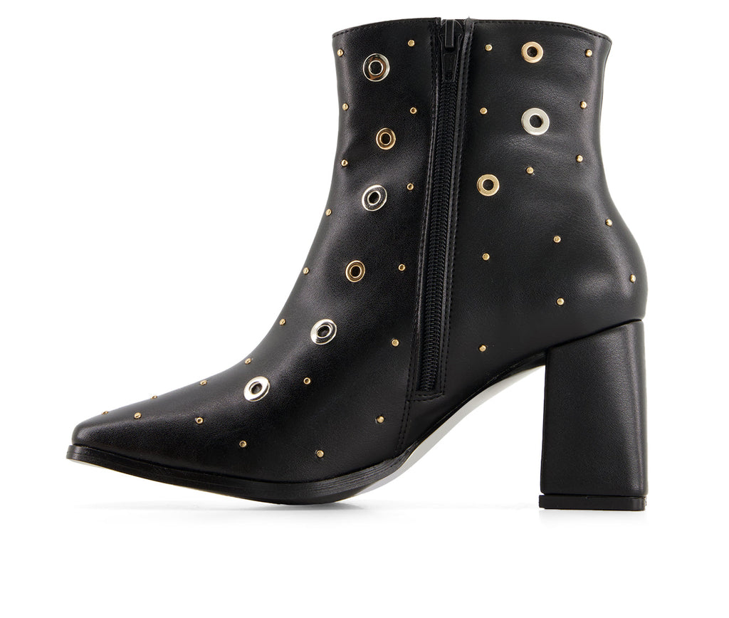 Andrea Women's Medium Heel Riveted Ankle Booties 88365