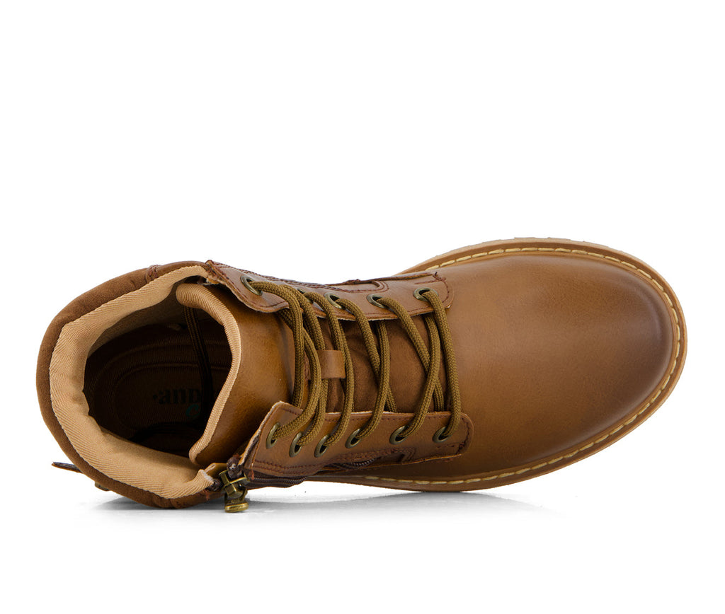 Andrea Women's Side Zipper Lace up Boots 90576