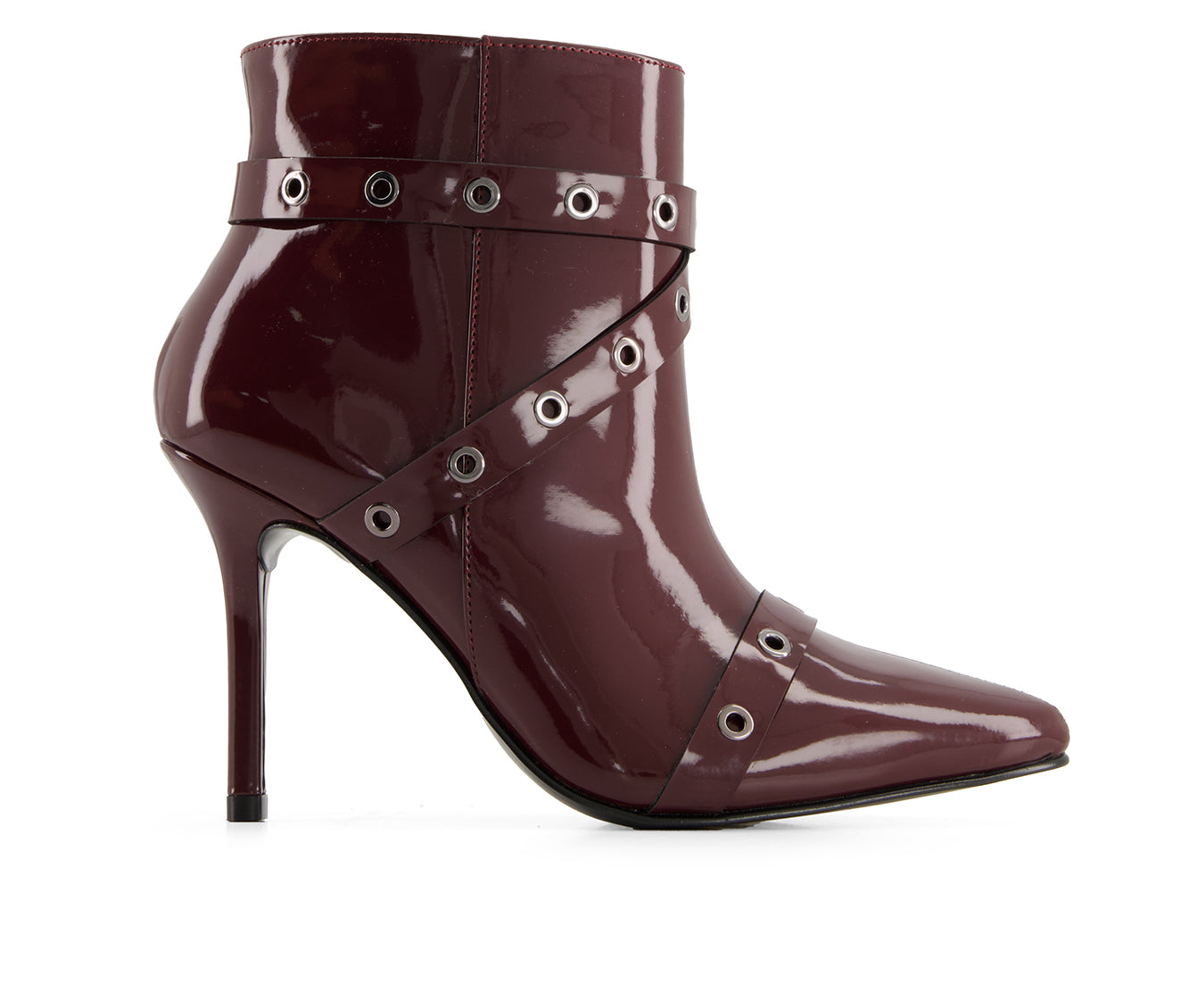 Andrea Women's Stiletto Fashion Booties With Riveted Strap 90698