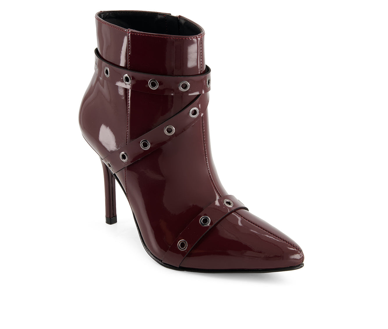 Andrea Women's Stiletto Fashion Booties With Riveted Strap 90698