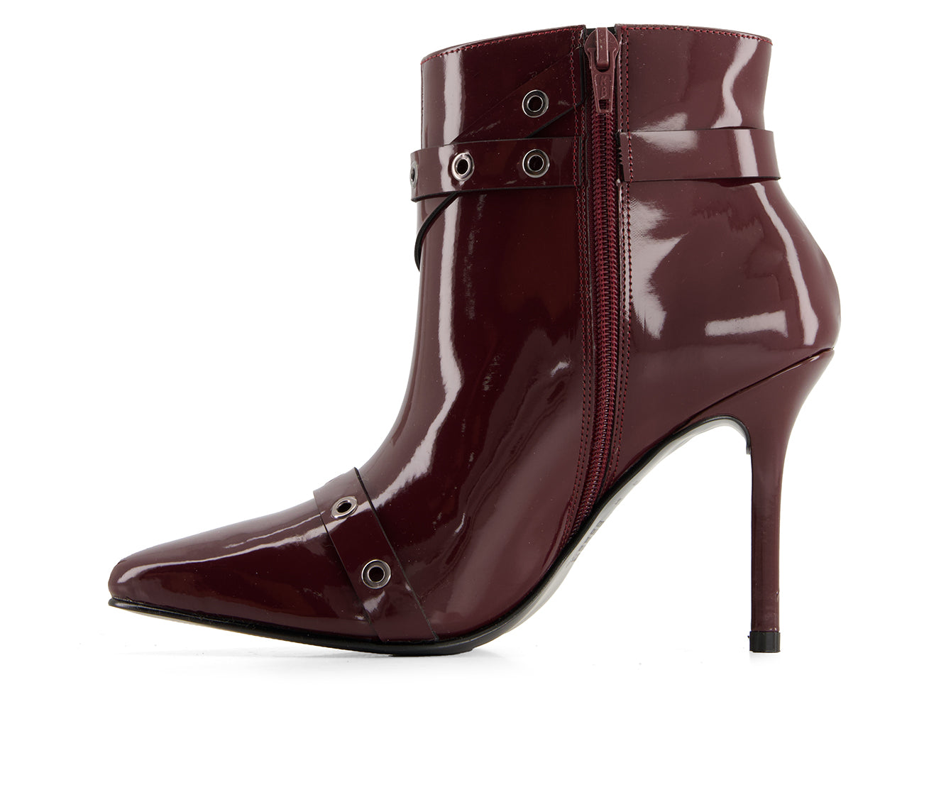 Andrea Women's Stiletto Fashion Booties With Riveted Strap 90698