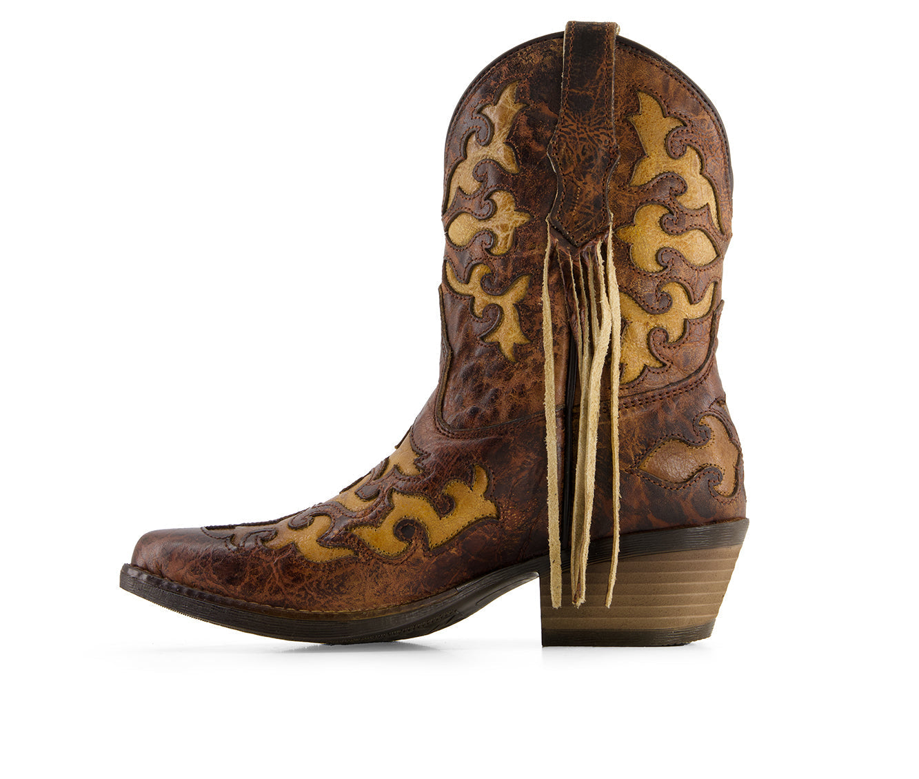 Forastero Women's Real Leather Pointed Toe Cowgirl Boots 90991