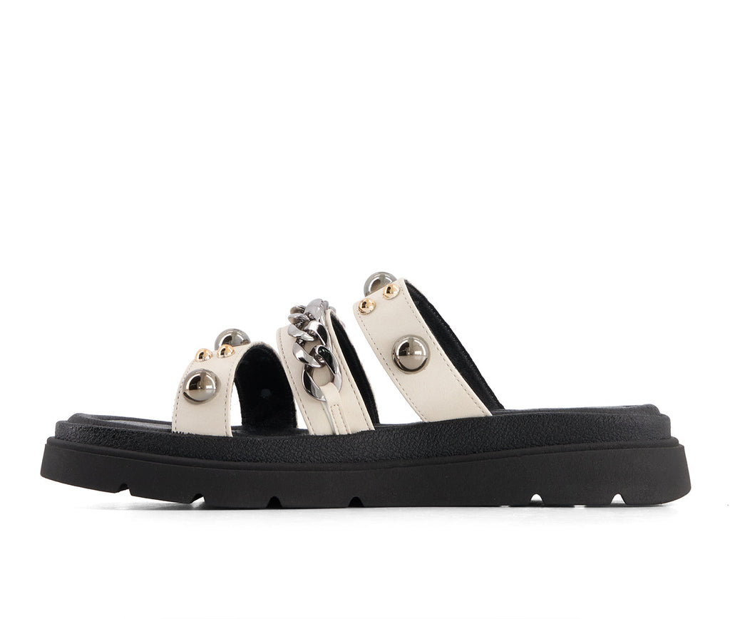 Andrea Women's Triple Strap Chain Sandals 90841